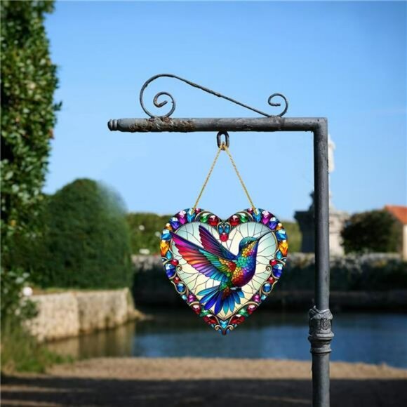 Acrylic Hummingbird Ornament Hanging Window Yard Garden Home Outdoor Decoration - Picture 4 of 7